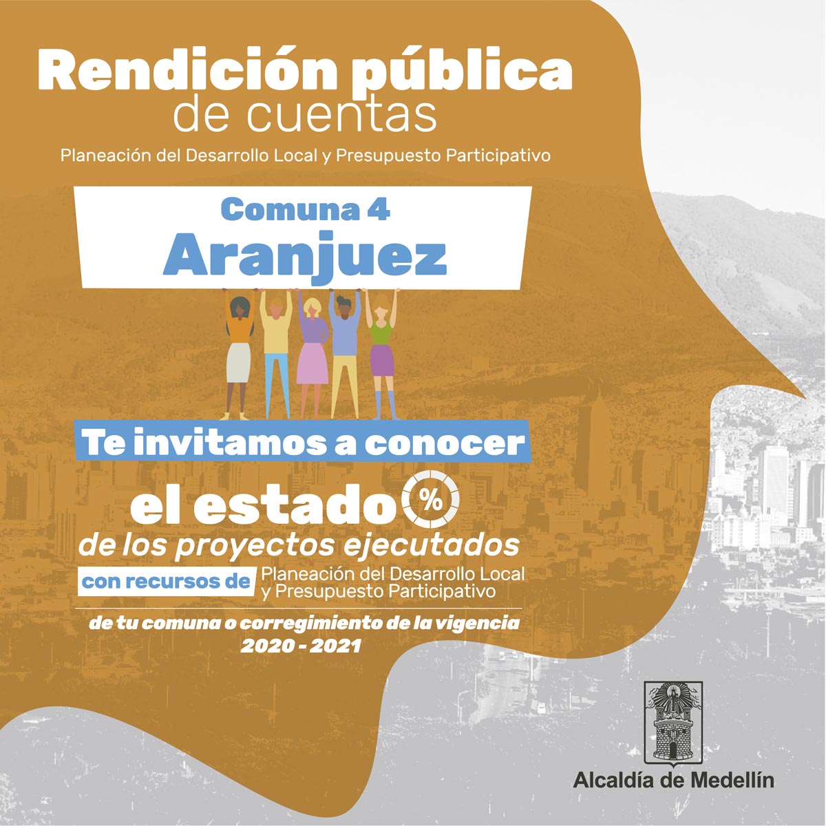 Afiche de Rendición de Cuentas Comuna 4