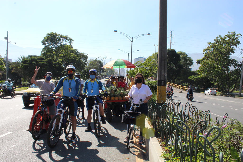 Ciclistas de la Secretaría de Movilidad