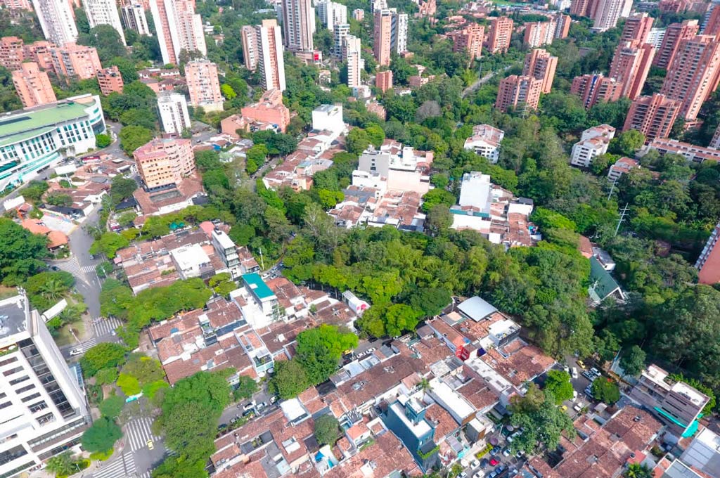 Vista aérea de Medellín
