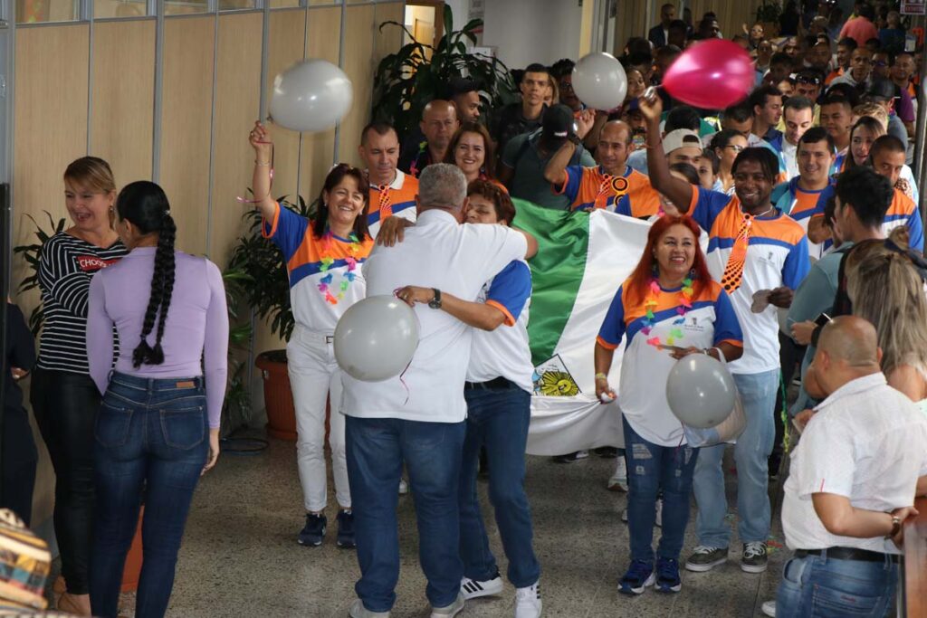 Acto de despedida delegación a Juegos Nacionales. Foto Juan F. Gallego D.