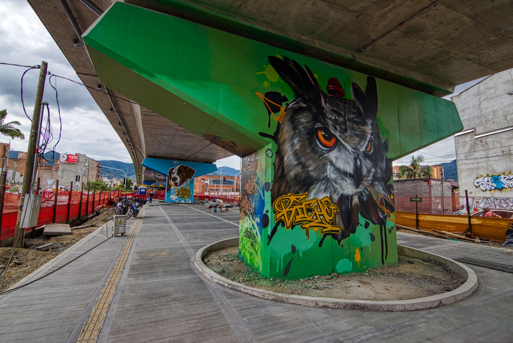 Trece artistas urbanos y colectivos de la ciudad pintaron murales en los bajos del puente de San Juan con la 80