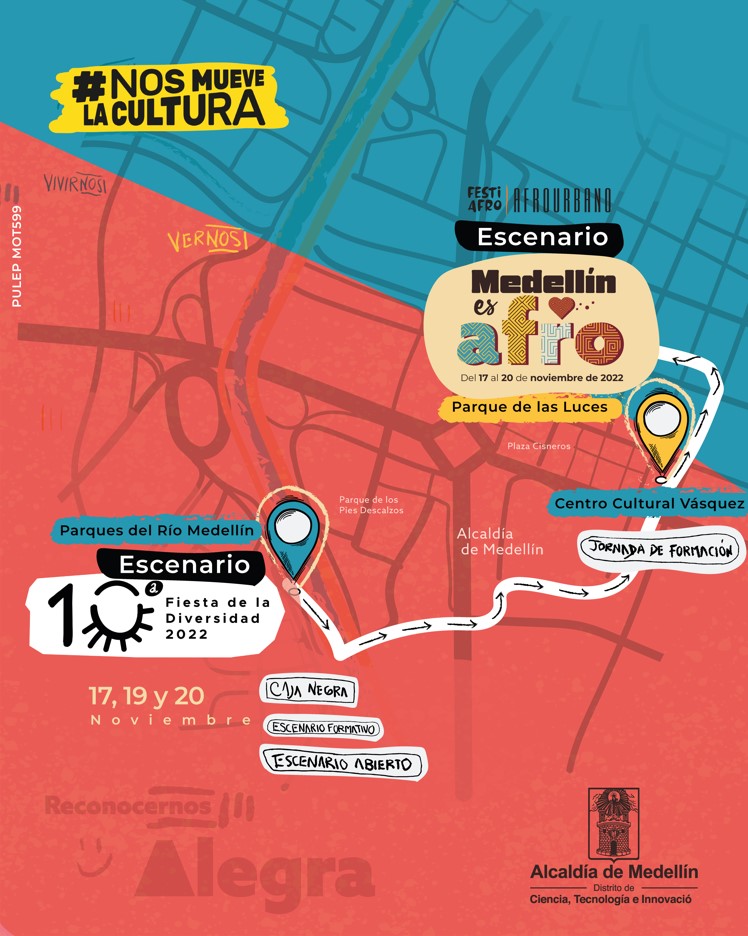 Mapa Medellín es Afro