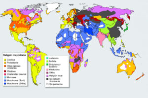 Religiones en el mundo. Foto: notaculturaldeldia.blogspot.com