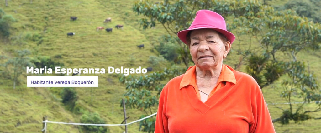 María Esperanza Delgado, con 50 años de vivir en la vereda Boquerón