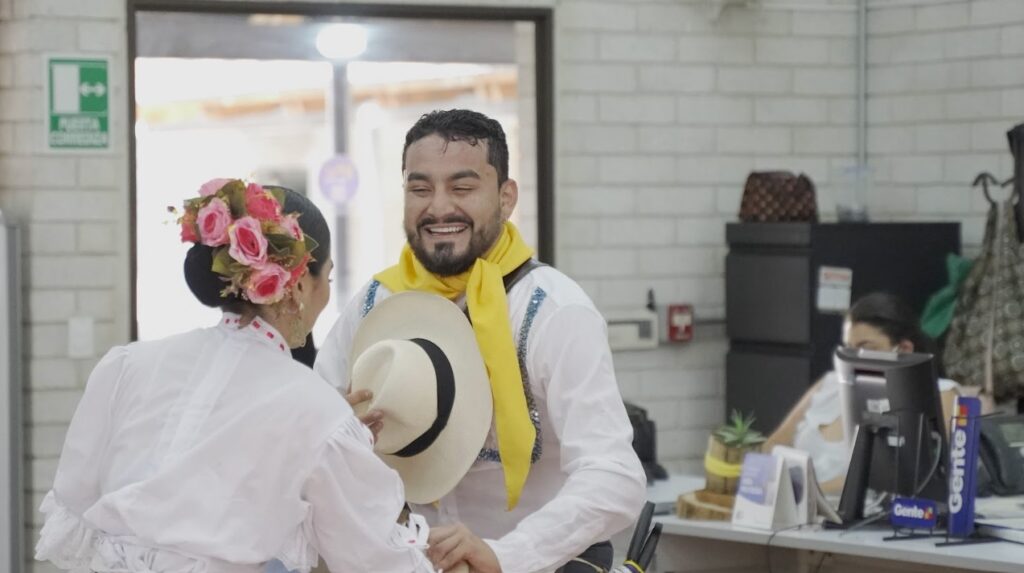 Silletero sonriendo