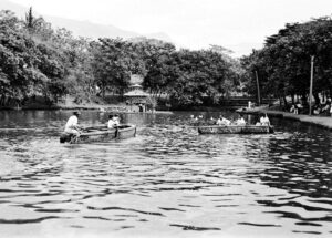 Lago del Bosque de la Independencia (hoy Jardín Botánico), 1954.