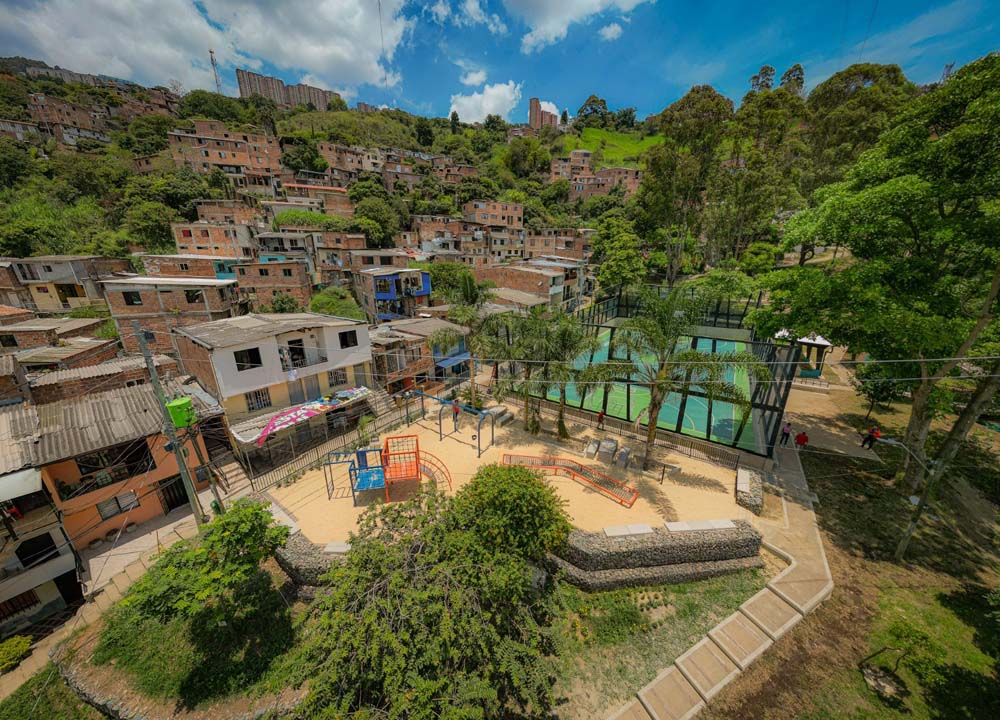 Imagen panorámica de parque recuperado por la Alcaldía