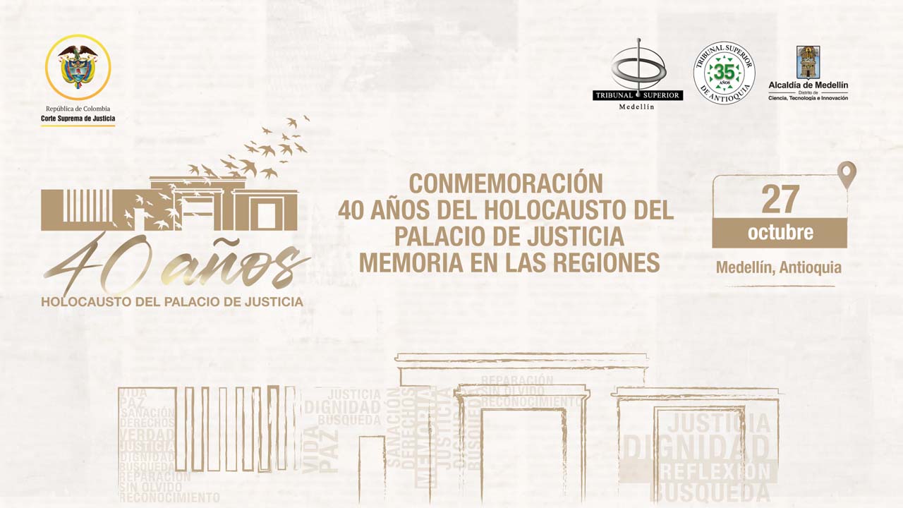 banner 40 años del holocausto del palacio de justicia