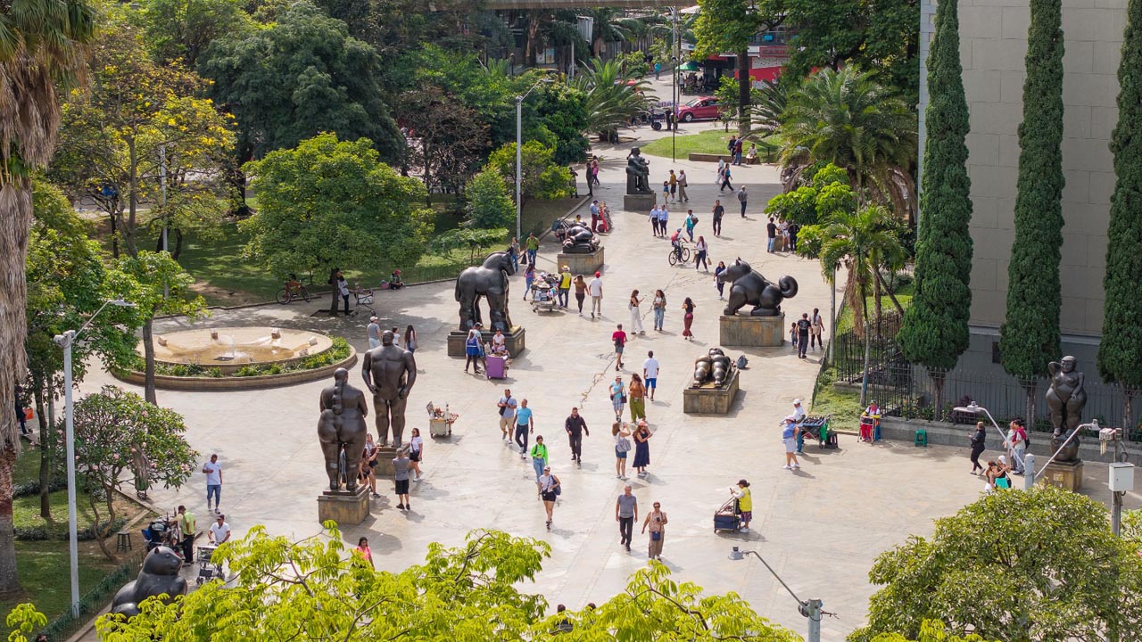 Plaza Botero, en el centro de Medellín