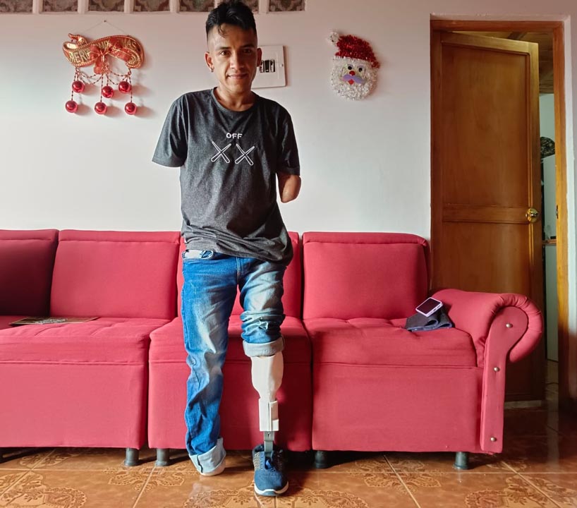 Luis Taborda Imagen prótesis creada en Medellín por egresados del ITM TENIS