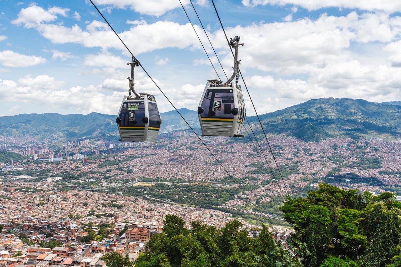 El Metrocable, uno de los referentes de Medellín