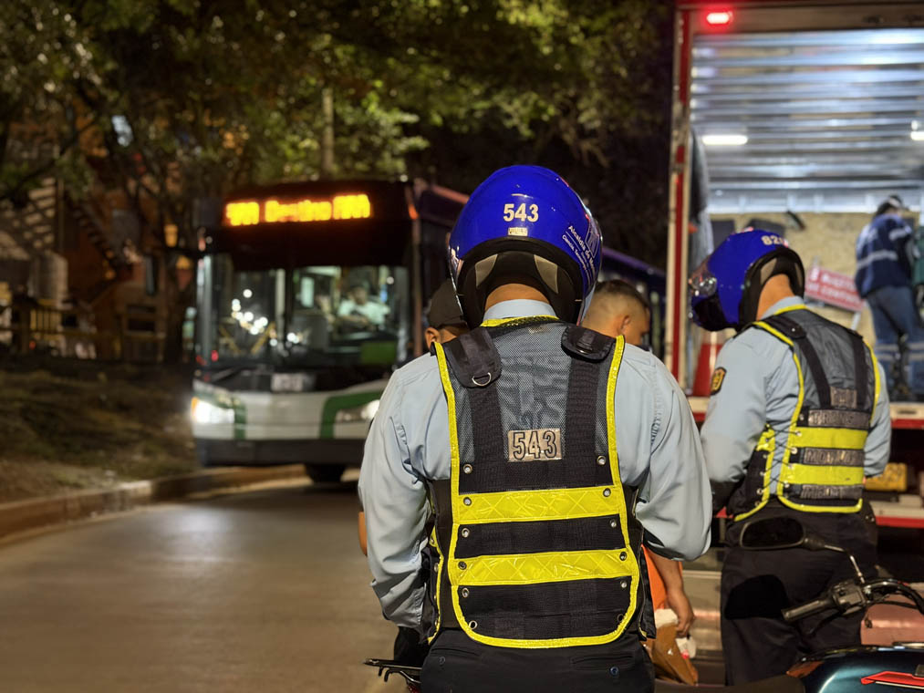 Imagen de agentes de tránsitos en operativo de motos
