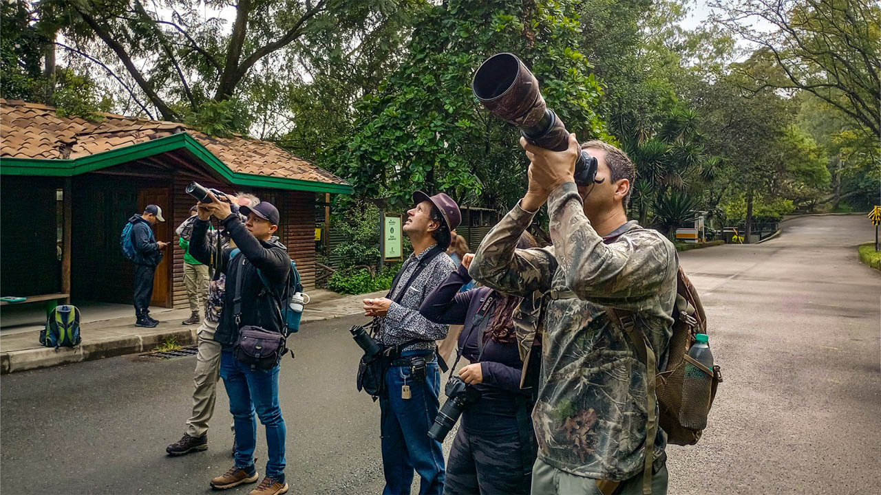 Imagen de fotógrafos haciendo registro de la naturaleza