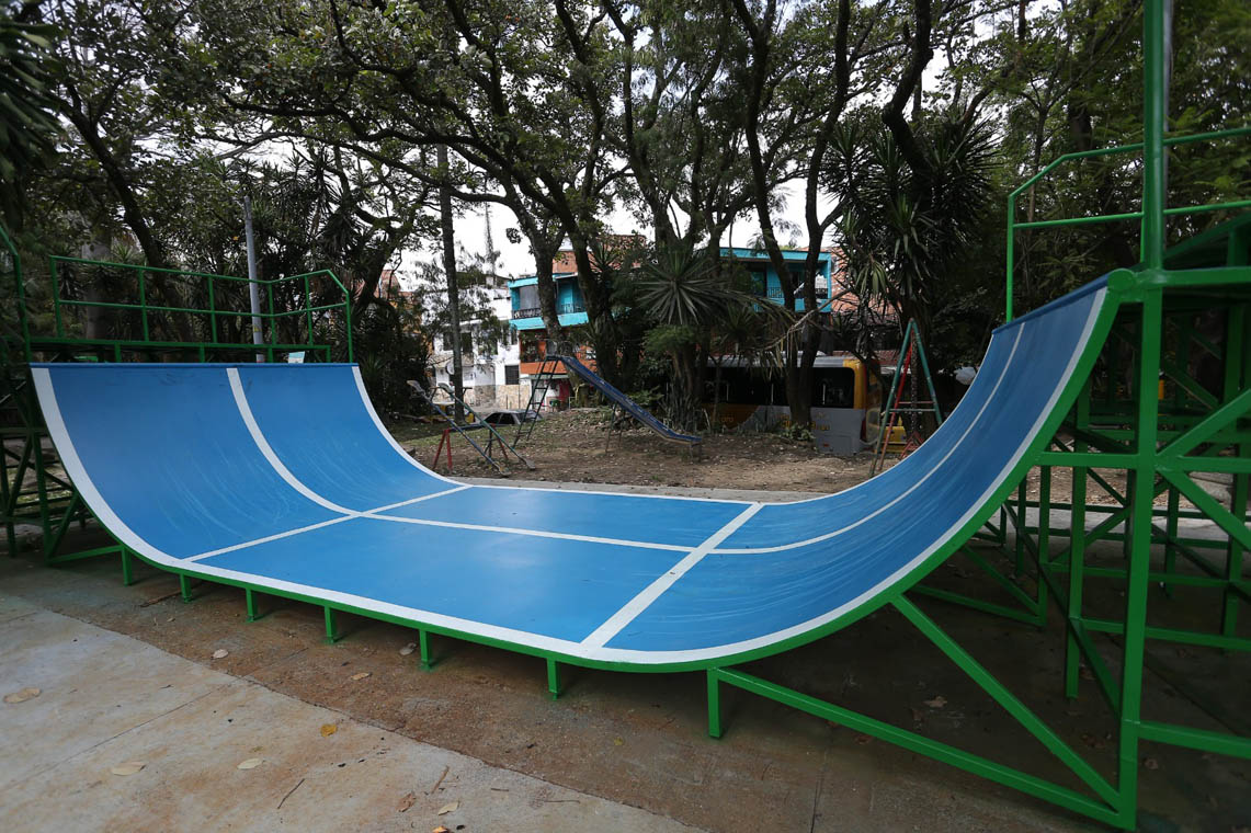 Imagen de pista de skate restaurada